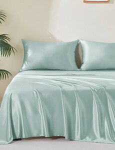  Drap en soie 22mm bleu matinal