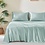 Silk flat sheet 22momme morning blue