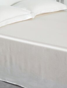  Silk flat sheet 22mm ivory white