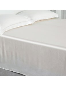  Silk flat sheet 22mm ivory white