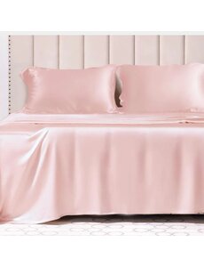  Silk flat sheet 19mm pink