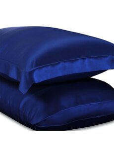  Zijden kussensloop 19mm saffierblauw