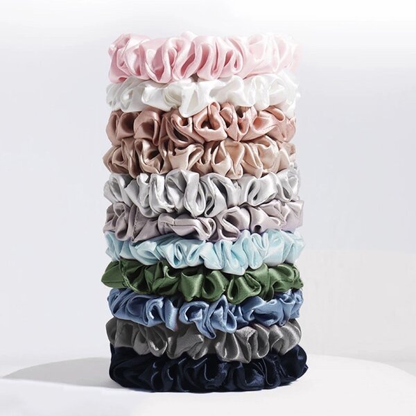 Zijden scrunchie (M) 100% zijde
