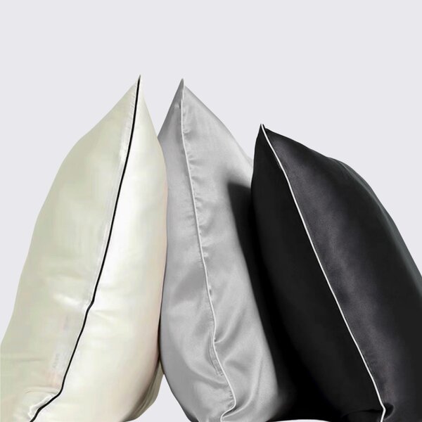 Silk pillowcase for decorative cushion