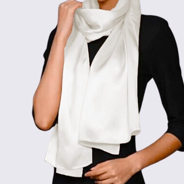 Plain silk scarf 100% silk