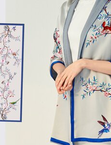  Bufanda de seda doble capa