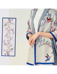  Double layer silk scarf