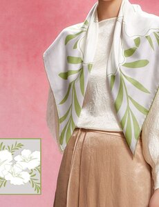  Silk scarf floral