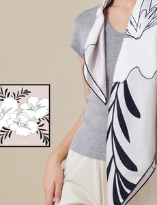  Silk scarf floral