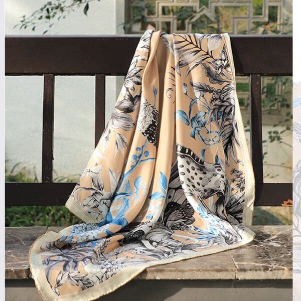 Silk scarf, 100% silk