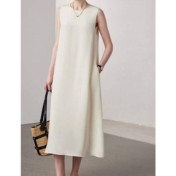 Vestido de seda para mujer en línea A