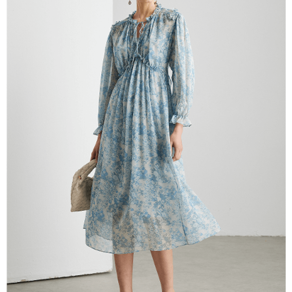 Robe femme en mousseline de soie