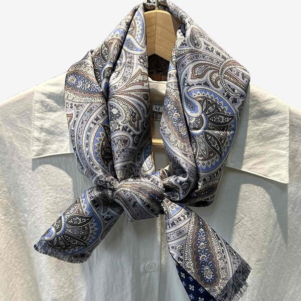 Men’s Double-Layer Silk Scarf