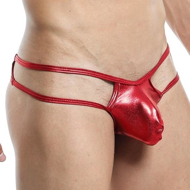 armoede slachtoffer Ontcijferen Sexyboy Red Latex look herenstring - WOW! Underwear