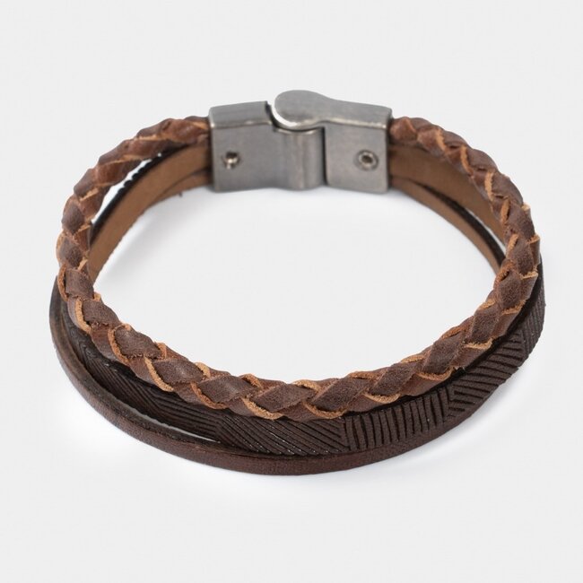 Velez Lederen Armband Colombia bruin