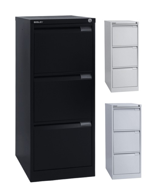 Armoire À Dossiers Suspendus - 3 Tiroirs - En Acier - Verrouillable