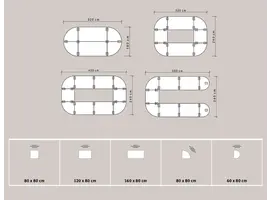 Officina modulaire vergadertafel