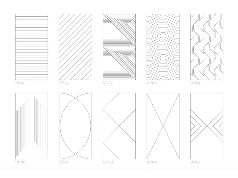 Akoestiche V-Cut panels wandbekleding set van 4 panelen(2,7 m2)