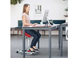 Smart tabouret selle assis-debout avec roulettes