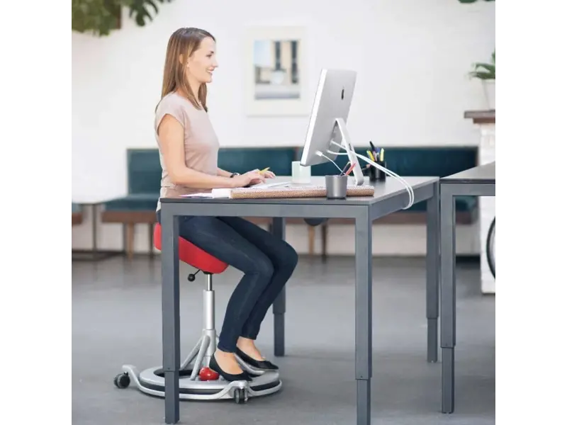 Smart tabouret selle assis-debout avec roulettes