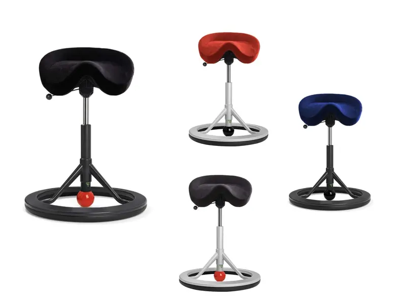 Smart tabouret selle assis-debout avec roulettes