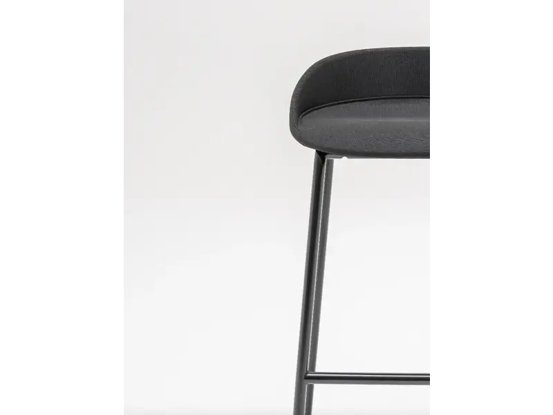 Team tabouret haut avec assise en tissu