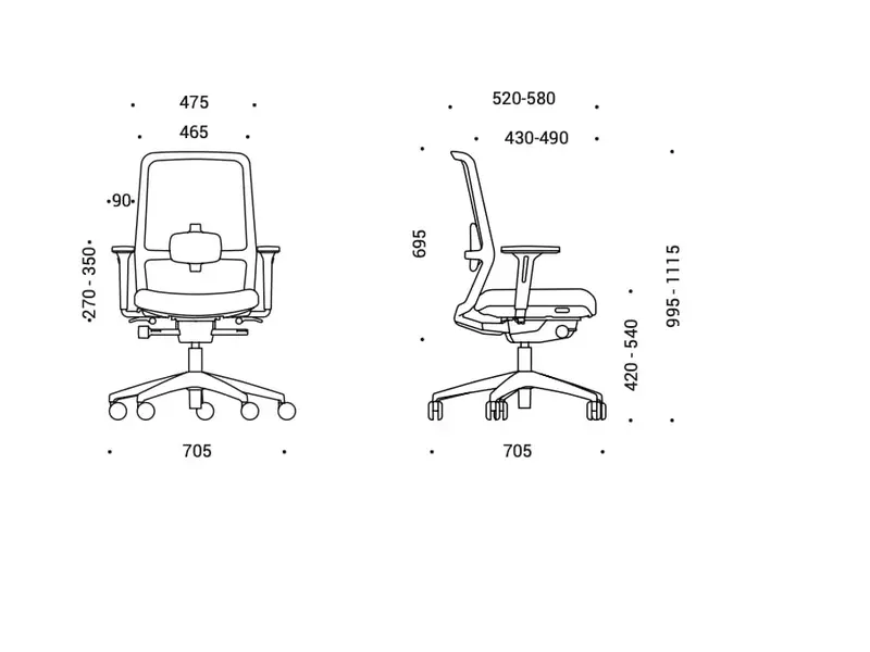 Narbutas Surf bureaustoel ergonomisch