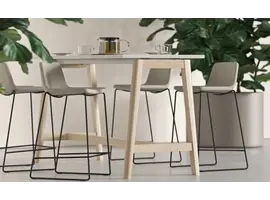 Twist & sit tabouret haut avec pied en métal