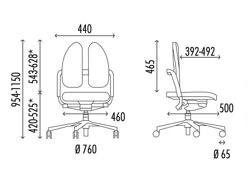 Xenium Swivel Chair Duo-Back bureaustoel met hoofdsteun