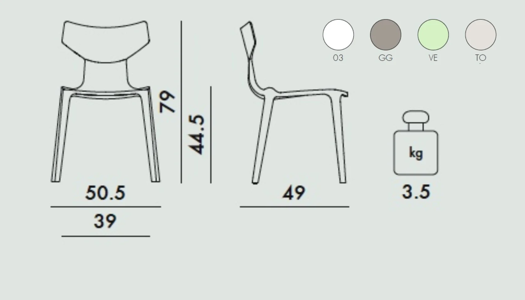 Kartell  Chaise Re-Chair recyclée rendue possible par Illy