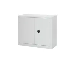 Armoire métallique monobloc basse à portes battantes