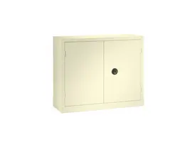 Armoire métallique monobloc basse à portes battantes