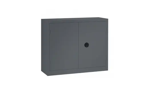 Armoire métallique monobloc basse à portes battantes