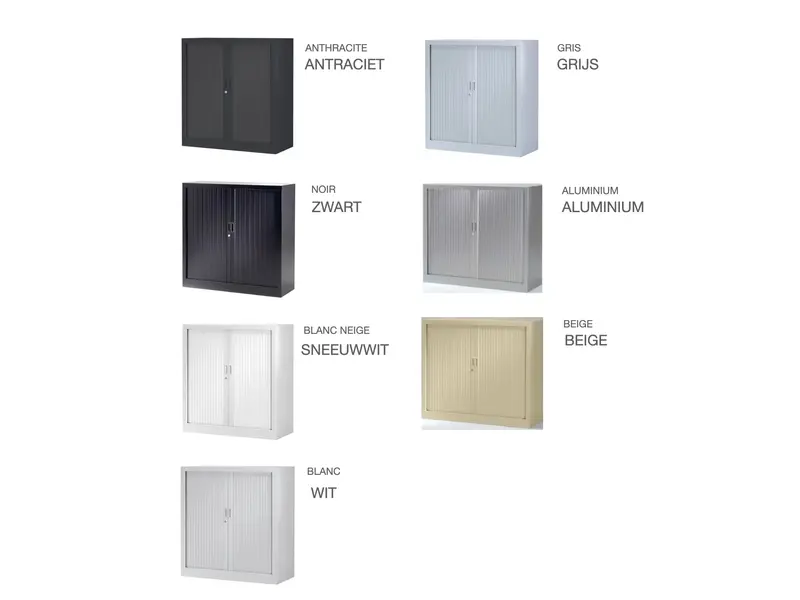 Armoire métallique monobloc basse à portes battantes