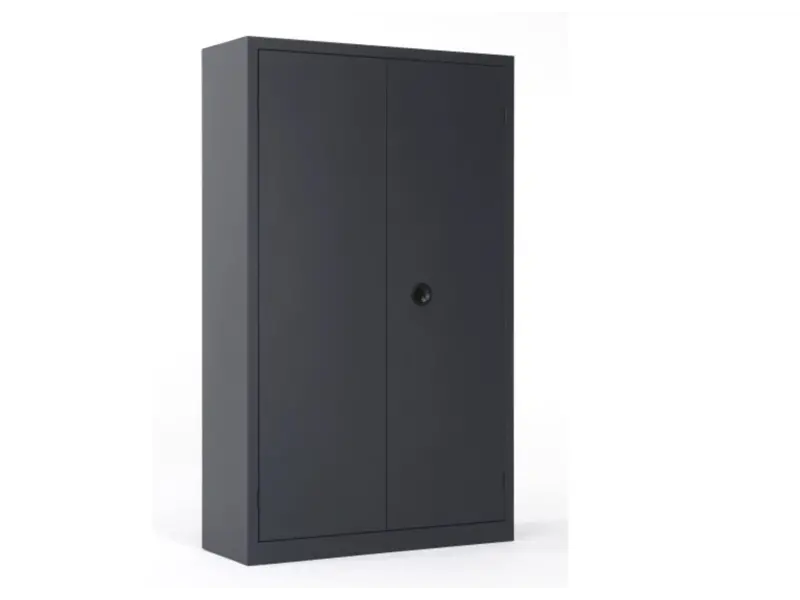 Armoire métallique monobloc haute à portes battantes