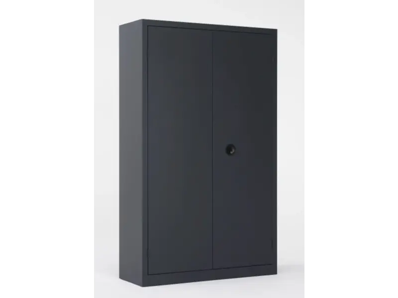 Armoire métallique monobloc haute à portes battantes