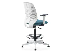 Key smart chaise de bureau haute en tissu