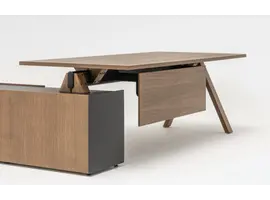 Viga bureau de direction avec buffet et plateau de table en chêne ou Fenix