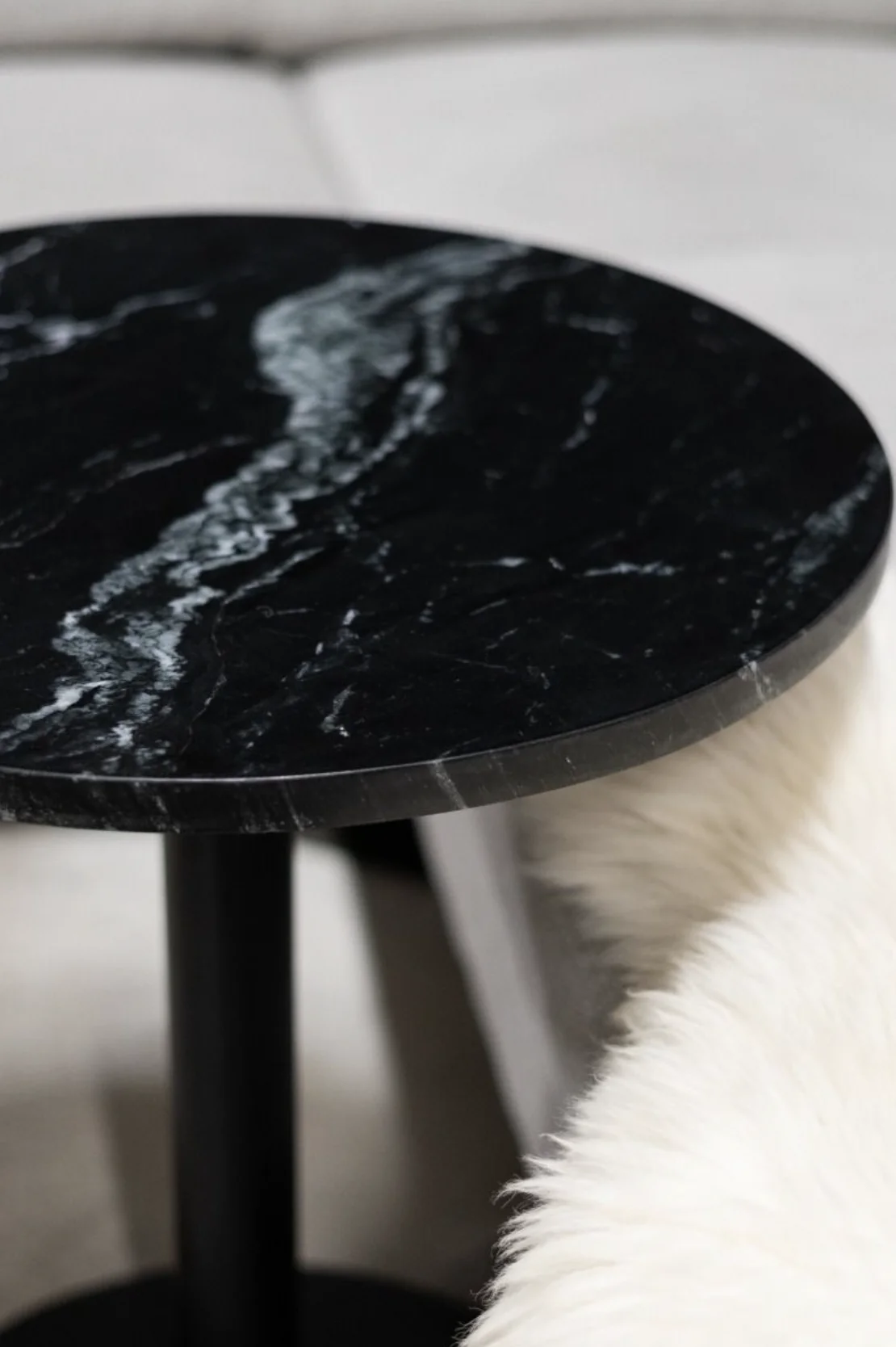 BNO Marble tables d'appoint rondes en marbre