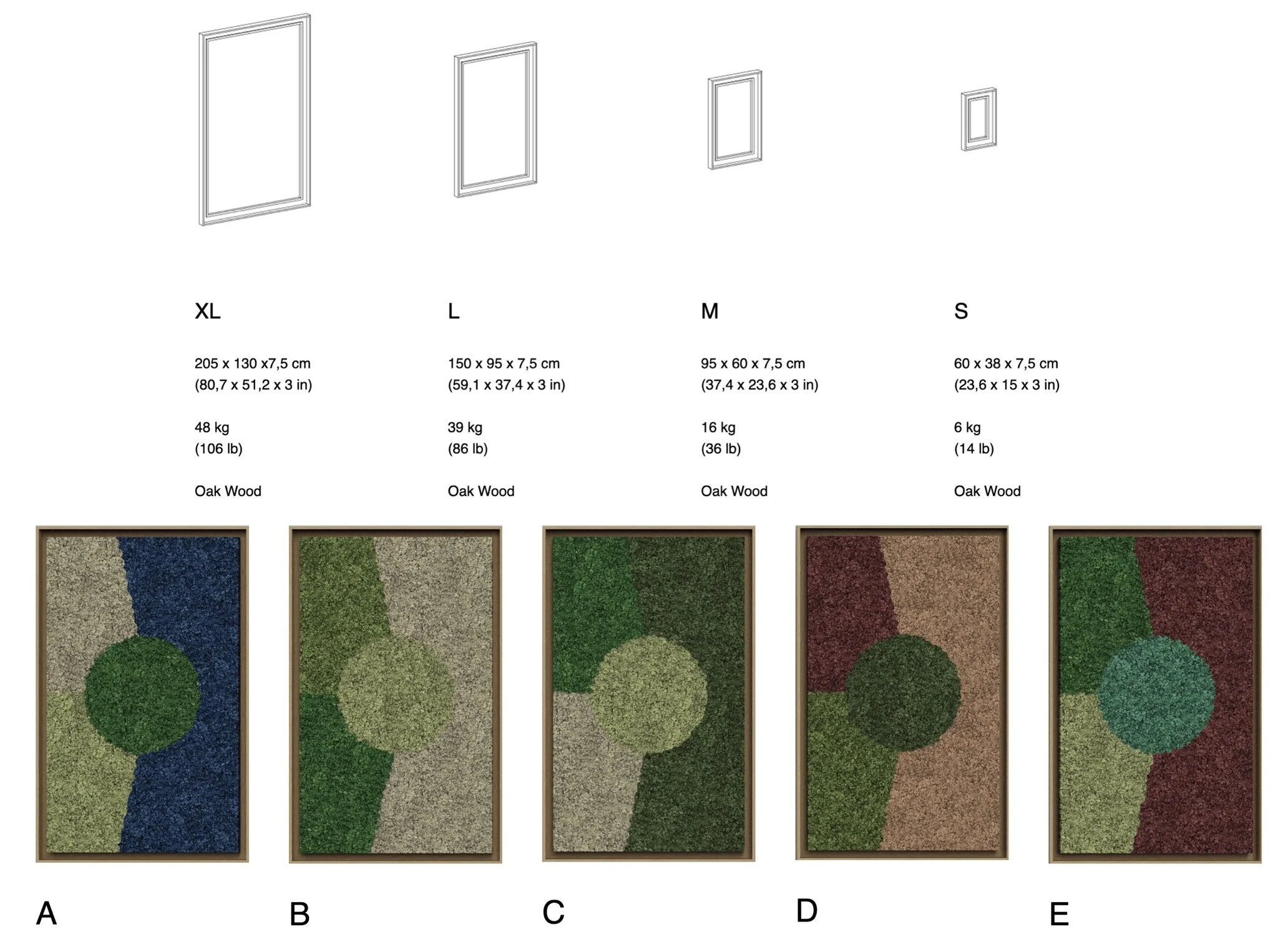 GreenOffice Framed Landscape kunstwerk mos