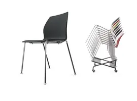 Kalea chaise monocolor à quatre pieds