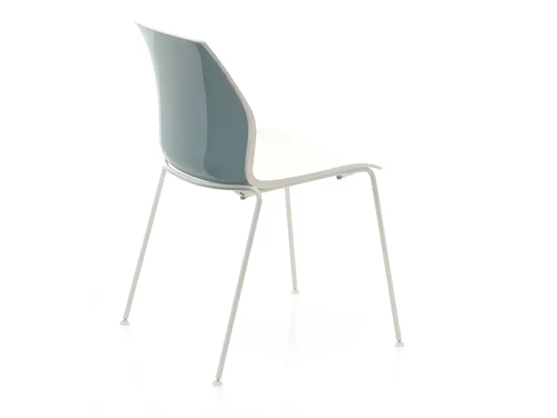 Kalea chaise bicolore à quatre pieds