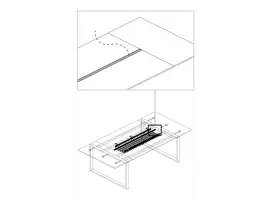 Loopy table de réunion en melaminé