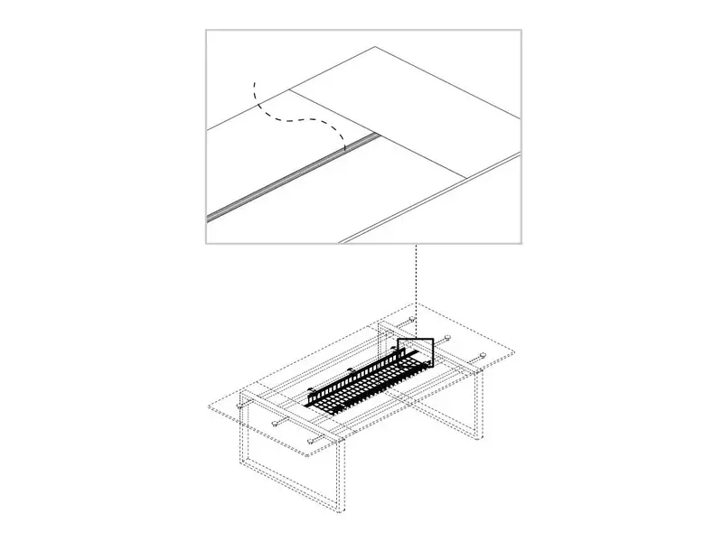 Loopy vergadertafel melamine