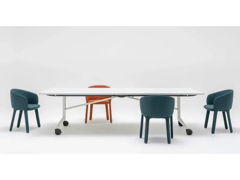 Plex table pliante sur roulettes