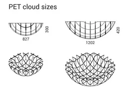Artwork Clouds akoestische scheidingswand  100% gerecycleerd