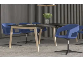 Nova wood table de réunion Fenix/HPL