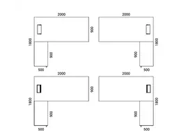 Motion Executive elektrisch bureau met aanbouw