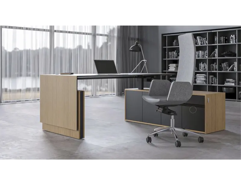 Motion Executive elektrisch bureau met aanbouw