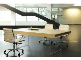 Air table de réunion en placage